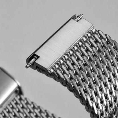 Bracelet de montre de luxe SION L en acier inoxydable brossé, bracelet en maille milanaise, accessoires de montre pour Rolex IWC OMEGA