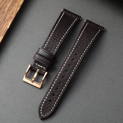 Cinturino in pelle italiana fatto a mano MBOX, 18 19 20 22MM, a sgancio rapido e flessibile, in pelle bovina a strato superiore, stile vintage S/M