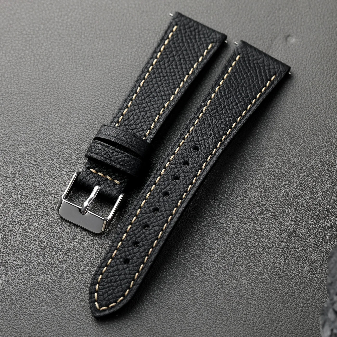 Cinturino in pelle con motivo a palmo fatto a mano, di alta gamma 18 19 20 21 22MM, cinturino morbido da uomo in pelle di vacchetta a strato superiore, cinturino per orologio in stile retrò