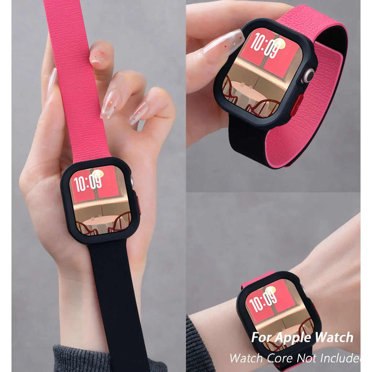Magnetic Bracelet + Full Protection Case for Apple Watch Series 11 10 9 8 Ultra 2 SE3, Strap for Apple Watch 49 46 44 45 42 38 40mm