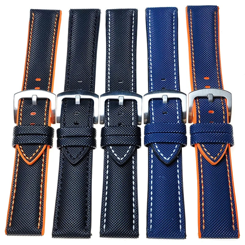Nylon Fiber and Rubber Watch Strap - Universal