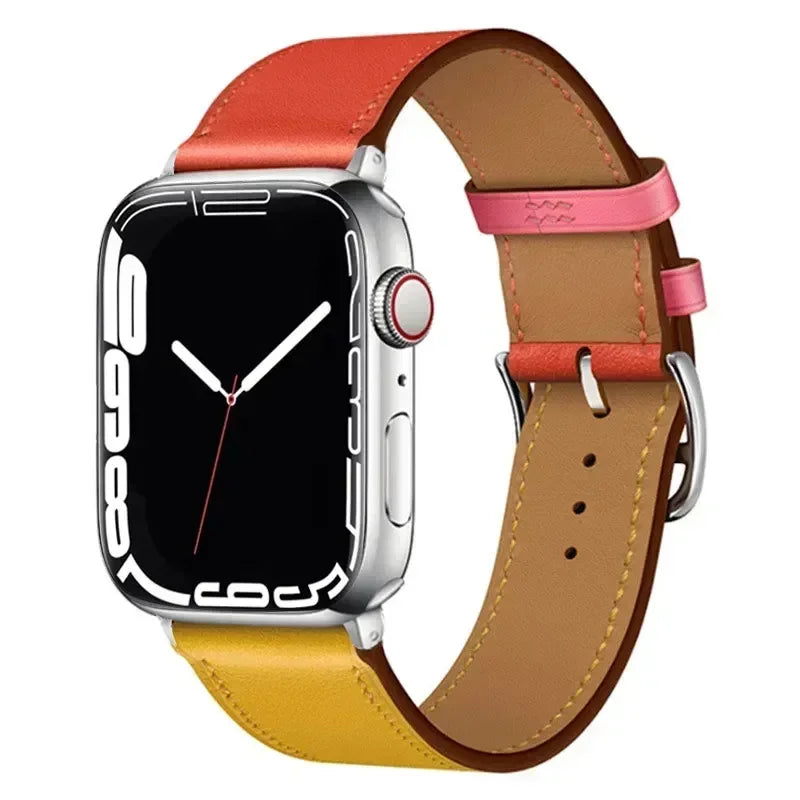 Bracelet de montre en cuir pour bracelets de montre Apple 46mm 44mm 41mm 45mm 38-42mm 40mm 49mm bracelet iWatch série 10-Ultra 9-8-7-SE-6-5-4-3