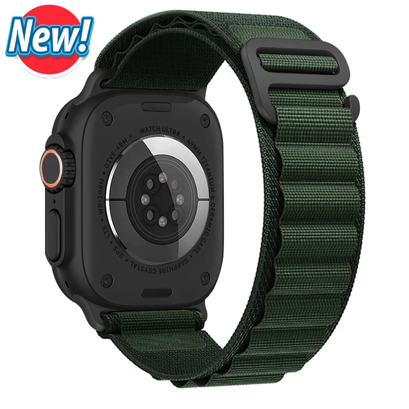 Bracelet à boucle alpine pour Apple watch Ultra 3 2 bandes 49mm 45mm 44mm 40mm 41mm 46mm 42mm Bracelet iWatch série 11 10 SE 9 8 7 6 5 4
