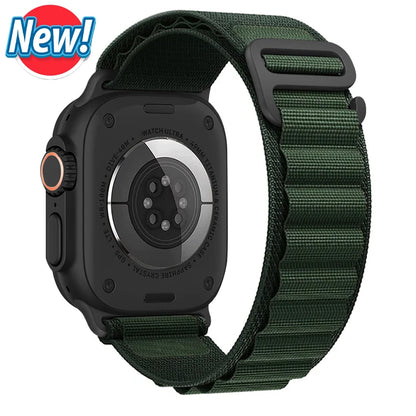 Bracelet à boucle alpine pour Apple watch Ultra 3 2 bandes 49mm 45mm 44mm 40mm 41mm 46mm 42mm Bracelet iWatch série 11 10 SE 9 8 7 6 5 4