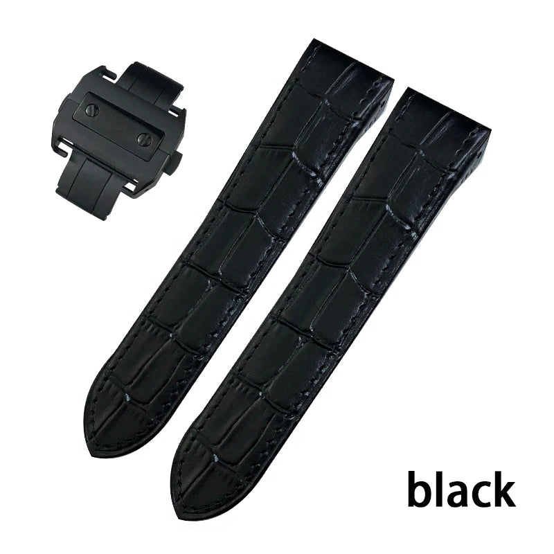 Genuine Leather Watch Strap for Men and Women, Colorful Straps, Glue Head Pieces, Watch Band for Cartier Sandoz, 100, 23mm, 20mm