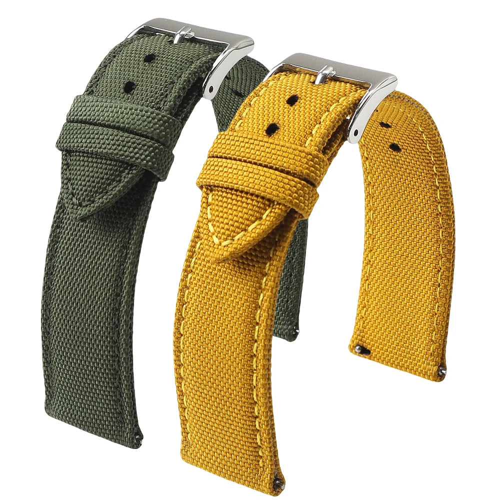 Cinturino per orologio in tessuto a vela impermeabile, 18mm 19mm 20mm 21mm 22mm 24mm, cinturino in nylon doppio strato, sgancio rapido, per orologio sportivo da uomo