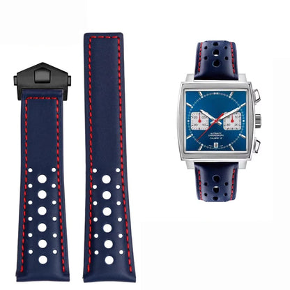 Bracelet de montre Cuir Rallye pour TAG Heuer Monaco - CAW211M 211P CAW211R 211T