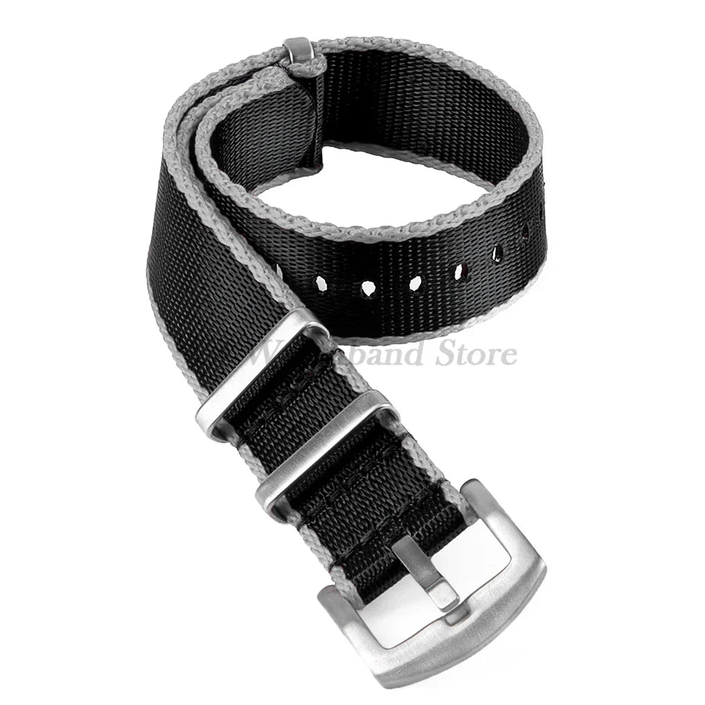 18mm 20mm 22mm Soft Nylon Strap Military Watchband for Samsung Galaxy Nylon Strap for Omega Seamaster 007