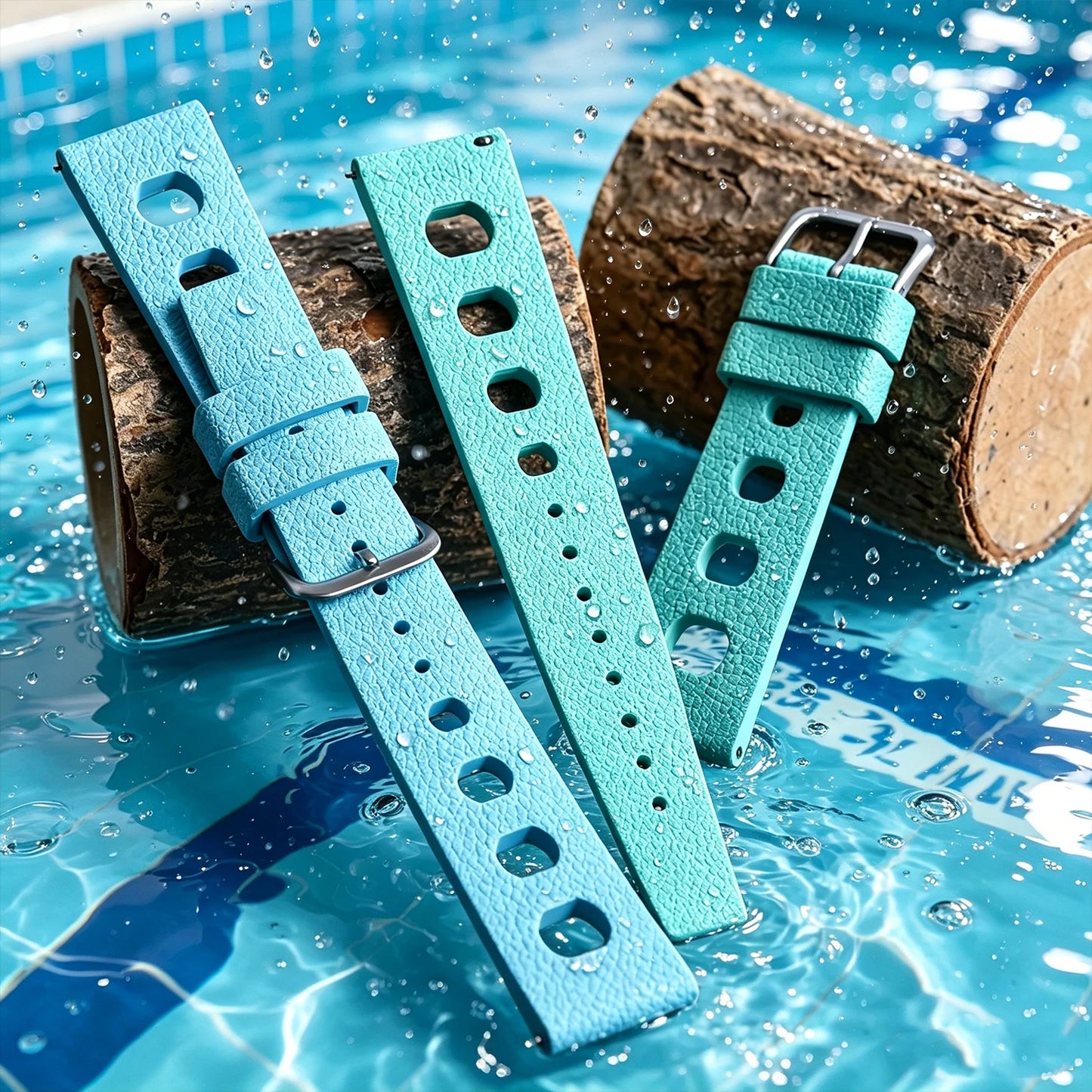 Bracelet de montre en caoutchouc FKM 20 mm 22 mm à libération rapide pour hommes et femmes, étanche, souple, en fluororubber de qualité supérieure, respirant