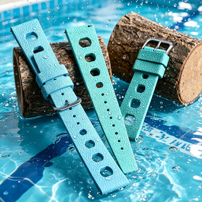Bracelet de montre en caoutchouc FKM 20 mm 22 mm à libération rapide pour hommes et femmes, étanche, souple, en fluororubber de qualité supérieure, respirant