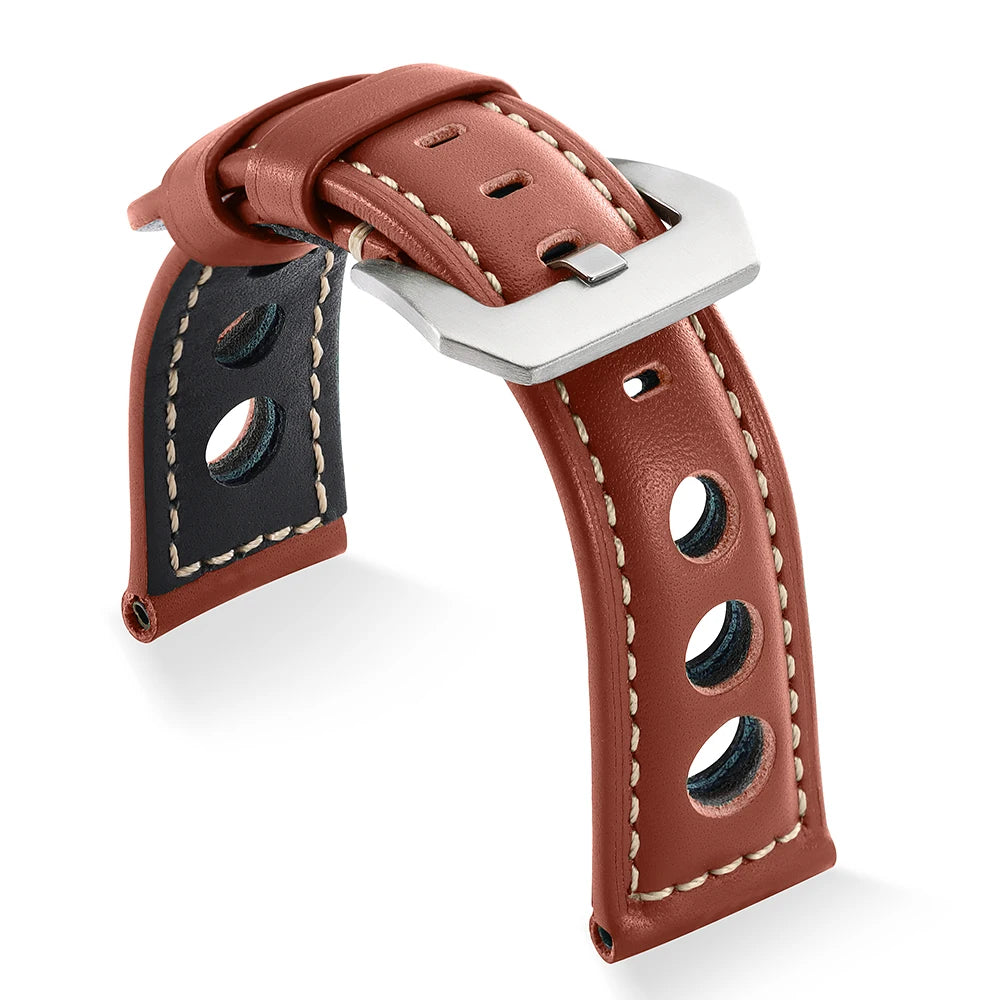 Bracelets de montre en cuir véritable 20mm 22mm 24mm 26mm, noir, bleu, marron, vintage, pour femmes et hommes