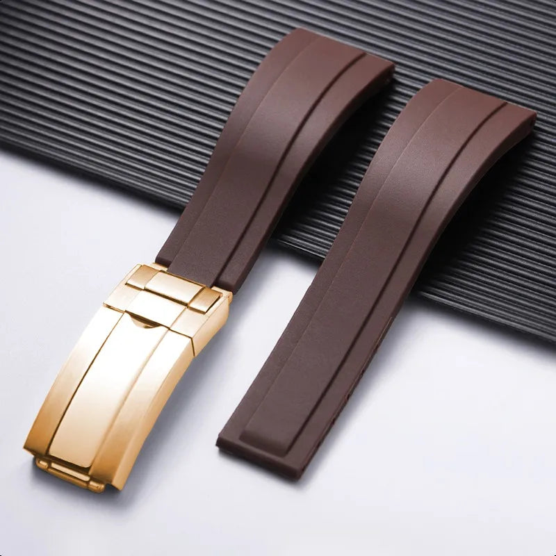 For Rolex 20mm Silicone Strap for Rolex Water Ghost Daytona Submariner, Rubber Silicone Watch Strap, Waterproof Bracelet