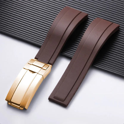 For Rolex 20mm Silicone Strap for Rolex Water Ghost Daytona Submariner, Rubber Silicone Watch Strap, Waterproof Bracelet