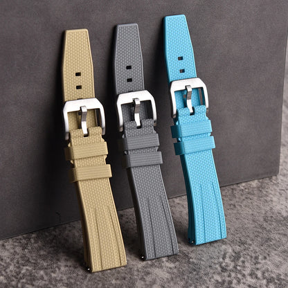 New Design Busluo Fkm Rubber Strap 20mm 22mm Fluoro Rubber Watch Band for Traditional Diving Watch Accessories