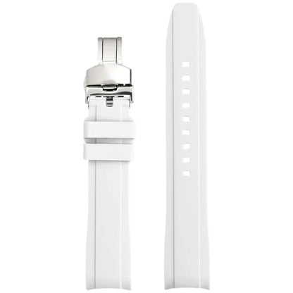 Bracelet universel en Silicone à haute résistance, 18mm 19mm 20mm 21mm 22mm, pour Tissot 1853, extrémité incurvée, boucle papillon, Bracelet de montre