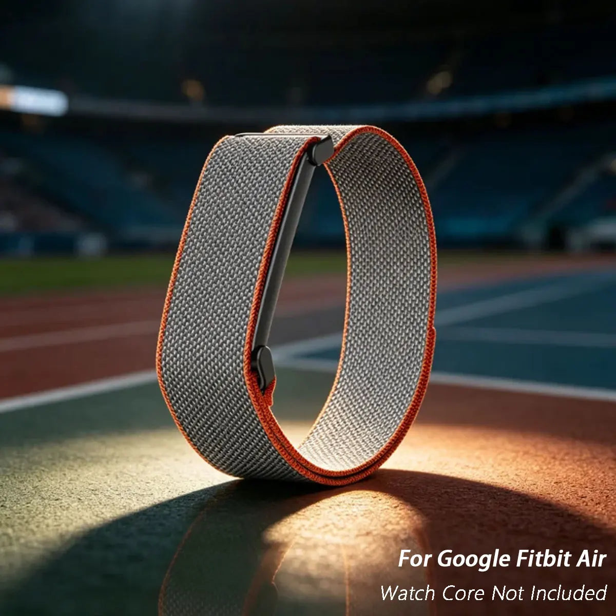Nylon Watch Strap for Google Fitbit Air, Breathable Adjustable Sport Replacement Band, Lightweight with Metal Case