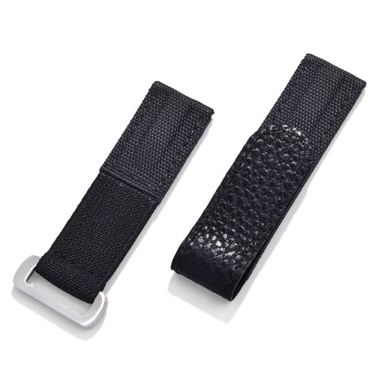 20mm Premium Quality Hook and Loop Adhesive Leather Nylon Elastic Watch Strap Replacement Watch Accessories Watchband
