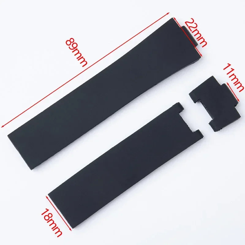 Bracelet de montre en caoutchouc souple pour femmes, taille pour Athens Observation Navigation 1183, étanche, noir, bleu, Ulysse Nardin, 22mm x 11mm