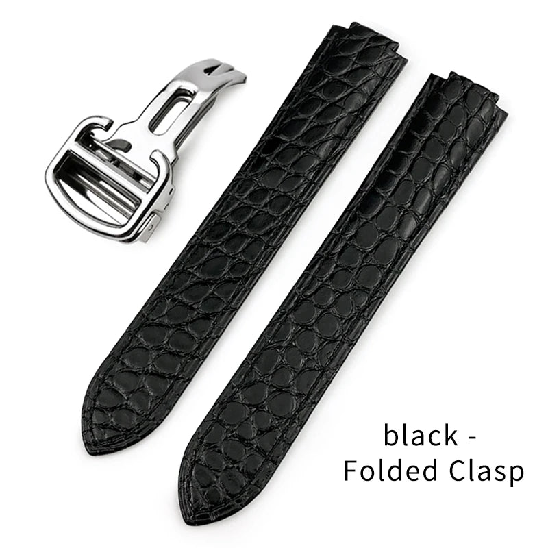 American Crocodile Alligator Leather Watch Band 14mm 16mm 18mm 20mm 22mm for Cartier Ballon Bleu Men Women Watch Strap
