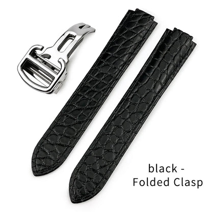 American Crocodile Alligator Leather Watch Band 14mm 16mm 18mm 20mm 22mm for Cartier Ballon Bleu Men Women Watch Strap