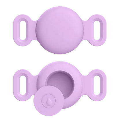 Coque en silicone souple avec porte-clés pour Apple Airtag, collier de chien et de chat, housse de protection anti-rayures pour étiquettes d'air, sacs à dos de bagages