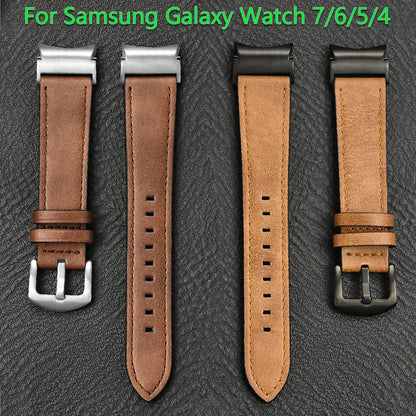 Bracelet en cuir sans écart pour Samsung Galaxy Watch 7 6 5 4 40mm 44mm 6 classique 43mm 47mm Bracelet de montre pour Galaxy Watch 5Pro 45mm