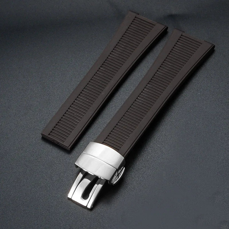 High Quality Watch Strap for Patek Philippe Nautilus Series 5711/5712/5980, Waterproof Silicone Watchband, 25-13mm Butterfly Buckle
