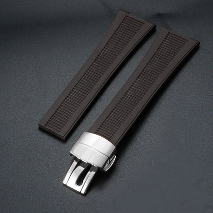 High Quality Watch Strap for Patek Philippe Nautilus Series 5711/5712/5980, Waterproof Silicone Watchband, 25-13mm Butterfly Buckle