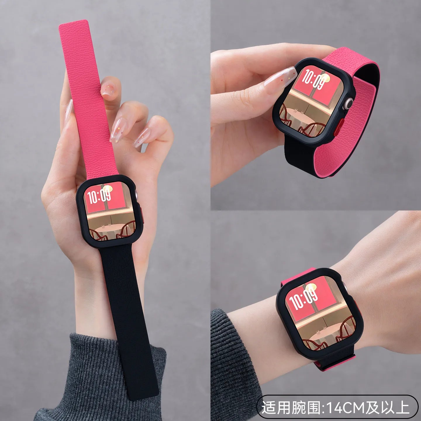 Magnetic Bracelet + Full Protection Case for Apple Watch Series 11 10 9 8 Ultra 2 SE3, Strap for Apple Watch 49 46 44 45 42 38 40mm