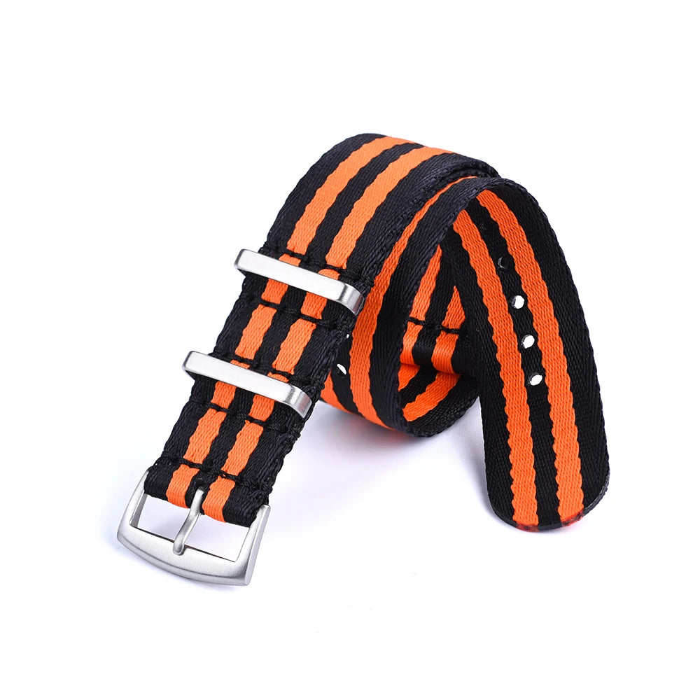 Bracelet de montre en Nylon de ceinture de sécurité de haute qualité 20mm 22mm Type universel troupes de sport Parachute pilote bracelets de montre en Nylon militaire
