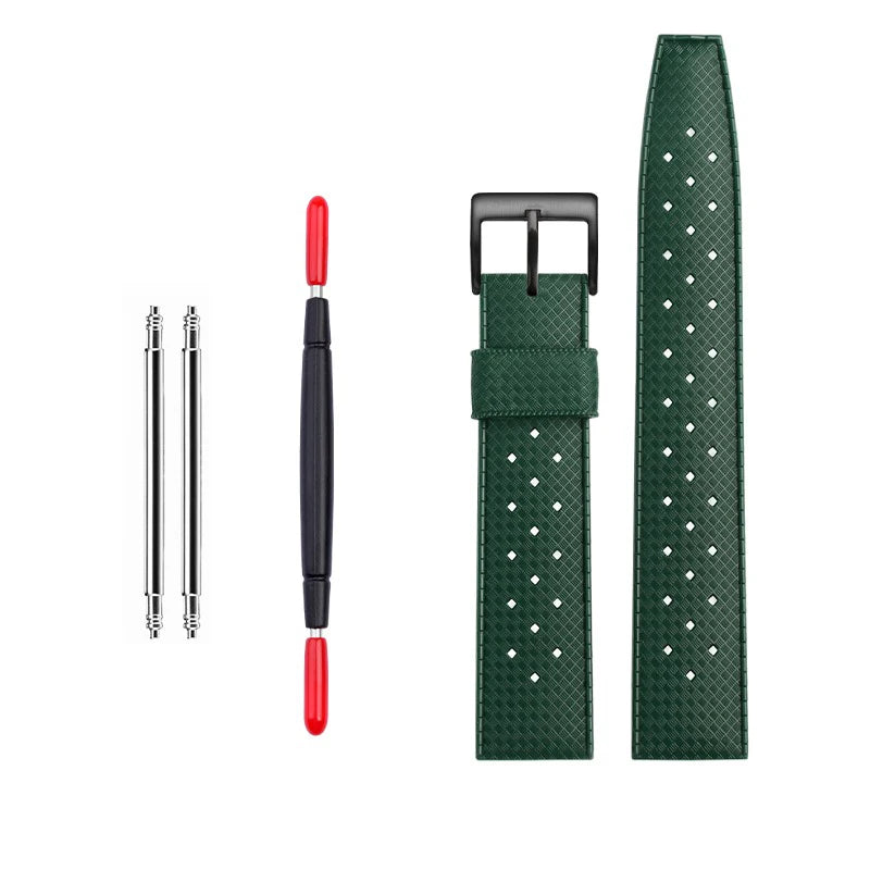 Cinturini per orologi in gomma verde premium – Sport – Disponibili varie texture – 1 pezzo