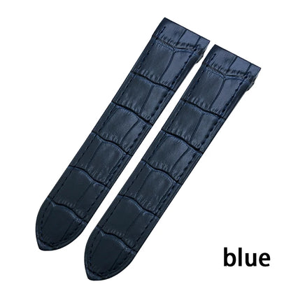 Genuine Leather Watch Strap for Men and Women, Colorful Straps, Glue Head Pieces, Watch Band for Cartier Sandoz, 100, 23mm, 20mm