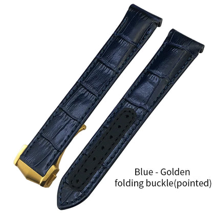 Genuine Cowhide Leather Watch Strap, 19mm 20mm 21mm, for Omega Seamaster 300 DE VILLE AT150 Moonswatch, Calfskin Watch Band