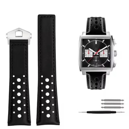 Bracelet de montre Cuir Rallye pour TAG Heuer Monaco - CAW211M 211P CAW211R 211T