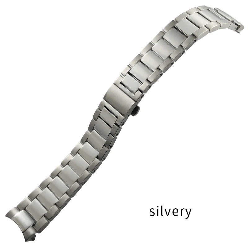 Bracelet de montre en acier inoxydable de haute qualité, extrémités courbées, 19 mm, 20 mm, 21 mm, compatible avec Omega Seamaster Aqua Terra AT150, bracelet de montre étanche.