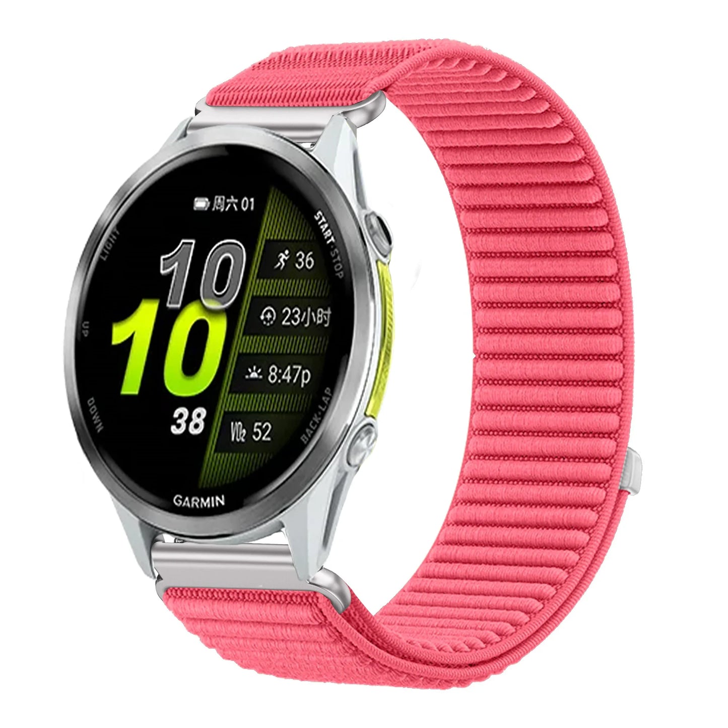 Bracelet en Nylon pour Garmin Forerunner 970 570 47/42mm 965 265 165 55 Venu 4 45/41mm, Garmin Active 6 5 Correa, 18mm 20mm 22mm