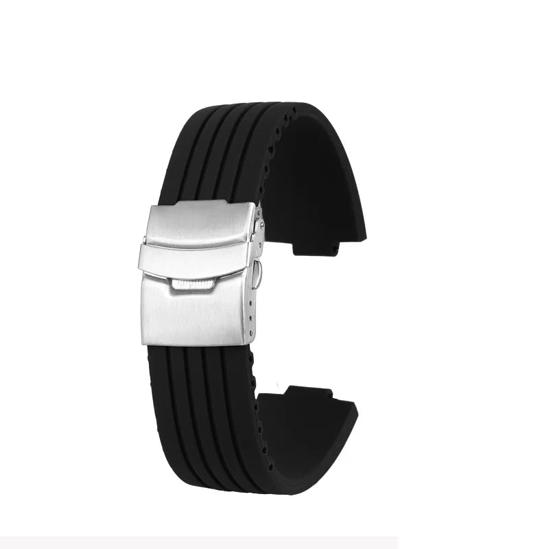 Silicone watch strap, for ORIS AQUIS 7730 7740 - 11mm or 12mm