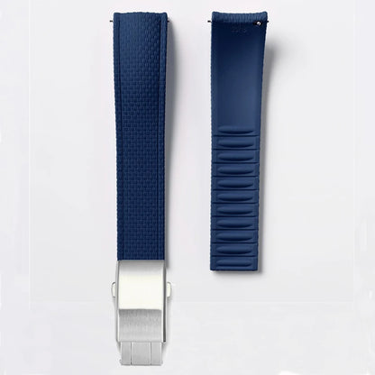 Bracelet de montre en caoutchouc fluoré FKM 18/19/20/21/22/24 mm avec boucle déployante universelle pour hommes, bracelet de remplacement CTS pour Seiko et Omega