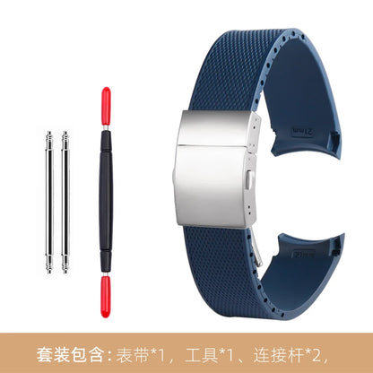 Rubber and silicone watch strap, 21mm, for Longines, Quest, Hydroquest, L3, waterproof belt, folding buckle, accessories