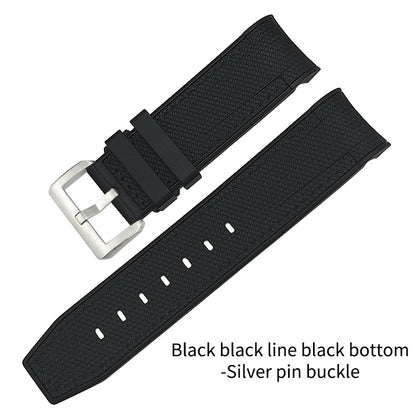 Nuovo cinturino per orologio morbido da 22mm 23mm, adatto per Tudor Bronze Black Bay GMT Pelagos con estremità curva, cinturino per orologio in gomma silicone impermeabile
