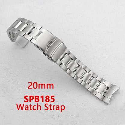 Bracelet de montre en acier inoxydable éventuelles B185, fermoir pliant, extrémité incurvée solide, compatible avec boîtier éventuelles B185, remplacements de bracelet, 20mm