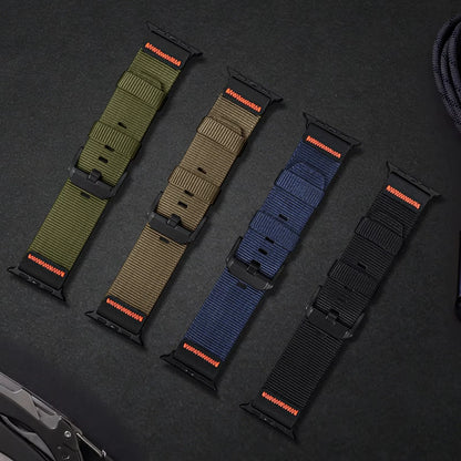 Nylon strap for Apple Watch, compatible with sizes 46mm, 42mm, 45mm, 44mm, 41mm, 40mm, 49mm, for iWatch Series 11, 10, 9, 8, SE, 7, 6, 5, Ultra, 3, 2
