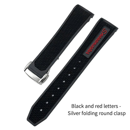 Soft Rubber and Silicone Watch Strap, 19mm 21mm 20mm 18mm, for Omega Speedmaster Seamaster 300 Sport Watch, Black and Blue Bracelets
