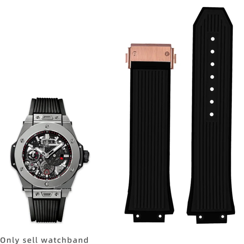 Bracelet de montre étanche en Silicone pour hommes, 27x17mm, pour HUBLOT BIG BANG, accessoires de montre avec outil, chaîne de Bracelet en caoutchouc