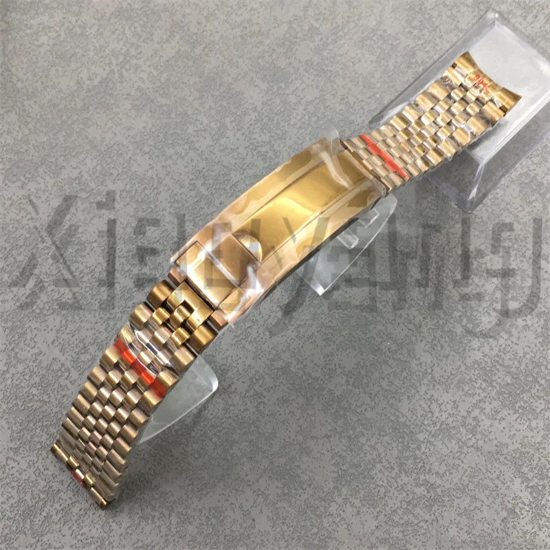20mm 904L café marron Bronze bracelet de montre glisser boucle pliante huîtres/nouveau Double extrémité lien jubilé hommes bracelet ajustement boîtier de montre de plongée