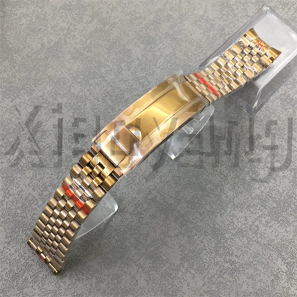 20mm 904L café marron Bronze bracelet de montre glisser boucle pliante huîtres/nouveau Double extrémité lien jubilé hommes bracelet ajustement boîtier de montre de plongée