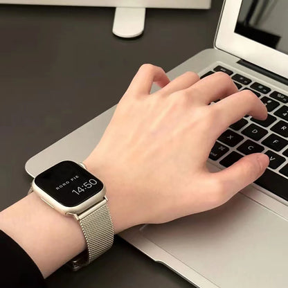 Magnetic Band for Apple Watch Ultra 49mm, 44mm 45mm 40mm 41mm 42mm 38mm, Stainless Steel iWatch Series 7 8 se 6 5 3