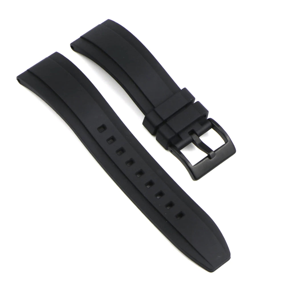 Cinturino per orologio in gomma fluorurata FKM con sgancio rapido, impermeabile, antipolvere, da esterno, cinturino da immersione, 20 mm, 22 mm, 24 mm