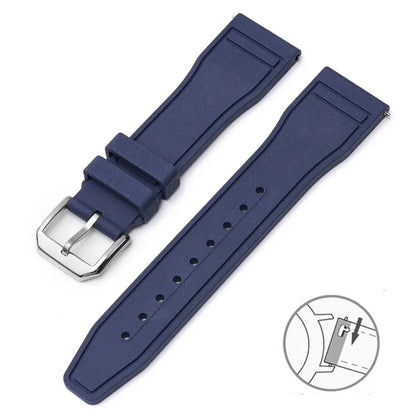 Cinturino in caucciù FKM di alta qualità da 20/21/22 mm per orologi da pilota IWC e serie Portofino, cinturino casual alla moda da uomo e donna