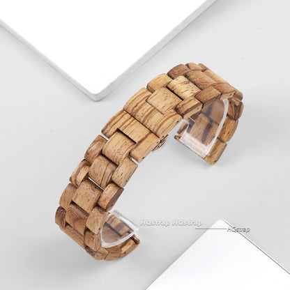 Correa de reloj de madera para Samsung Galaxy Watch 6, 5, 4, 3, Huawei Watch GT2, GT3, Amazfit, pulsera GTS